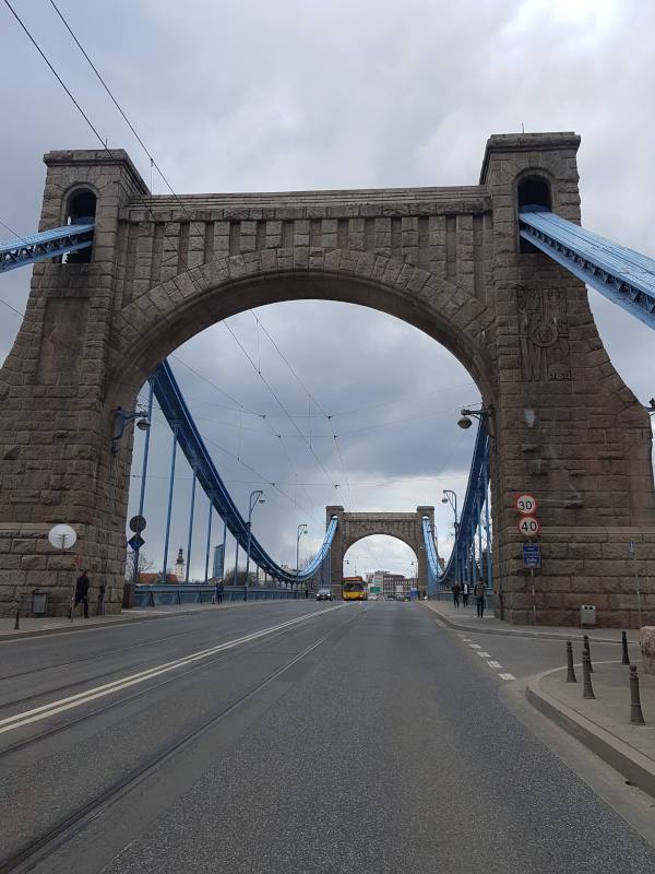 most grunwaldzki niebieski most wroclaw wiszacy most nitowany most